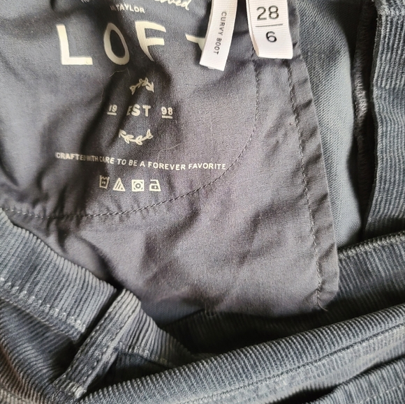 Ann Taylor Loft Blue Corduroy Pants Size 6/28 - Picture 7 of 7